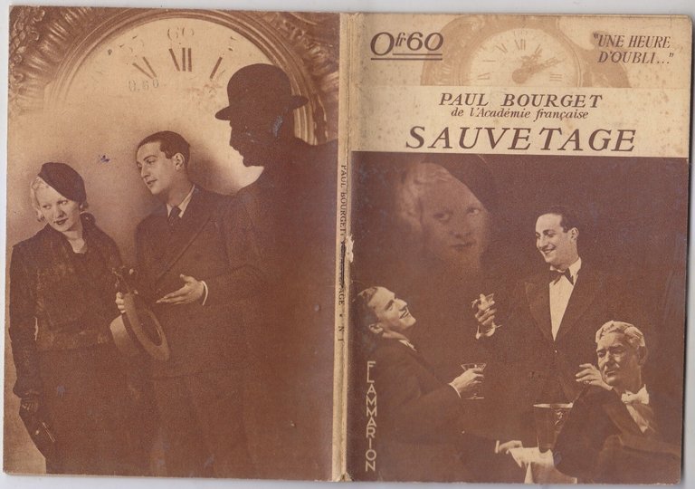 SAUVETAGE di Paul Bourget 1934 Flammarion Libro une heure d'oubli …