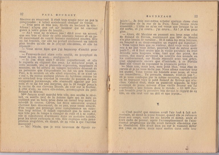 SAUVETAGE di Paul Bourget 1934 Flammarion Libro une heure d'oubli …