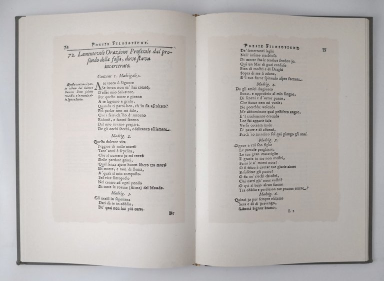 SCELTA D'ALCUNE POESIE FILOSOFICHE di Settimontano Squilla 1980 Libro reprint