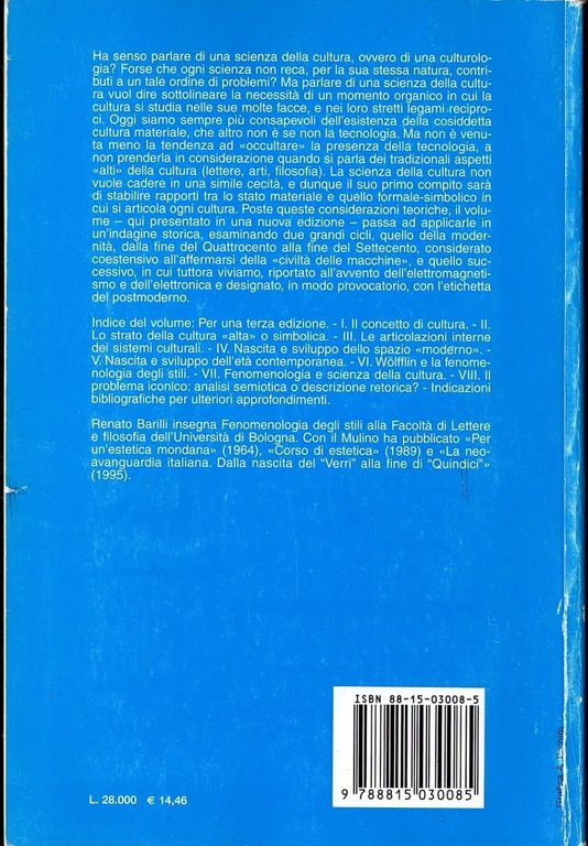 SCIENZA DELLA CULTURA E FENOMENOLOGIA DEGLI STILI di R Birilli …