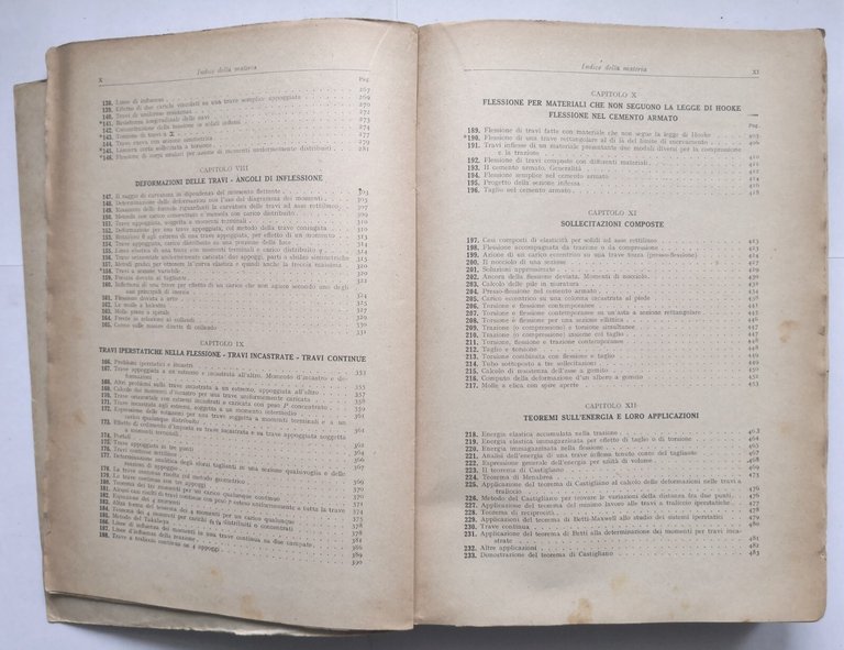 SCIENZA DELLE COSTRUZIONI di Gaetano Castelfranchi volume I 1942 Hoepli …