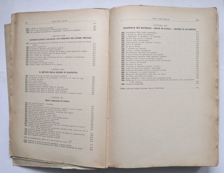 SCIENZA DELLE COSTRUZIONI di Gaetano Castelfranchi volume I 1942 Hoepli …