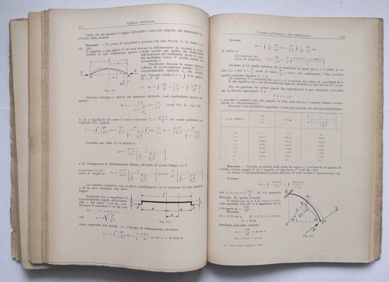 SCIENZA DELLE COSTRUZIONI di Gaetano Castelfranchi volume I 1942 Hoepli …