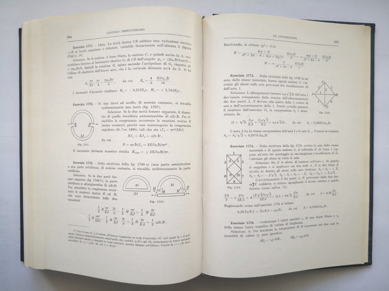 SCIENZA DELLE COSTRUZIONI di Odone Belluzzi 4 volumi 1947 Zanichelli …