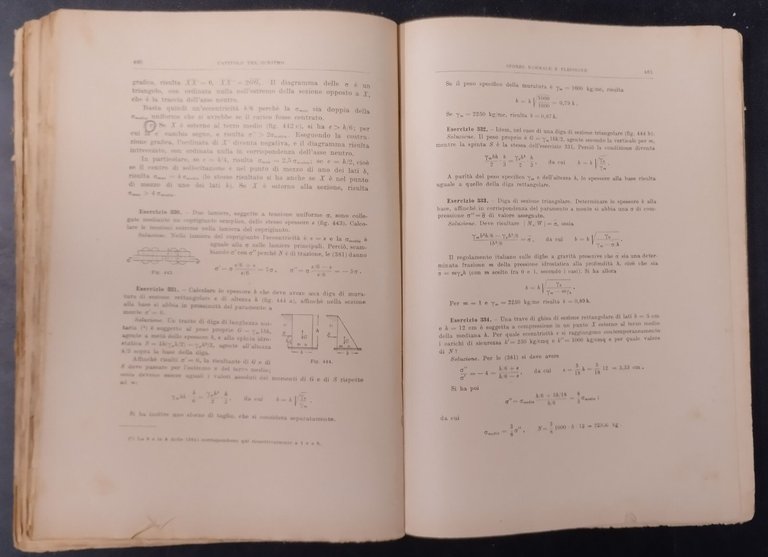 SCIENZA DELLE COSTRUZIONI di Odone Belluzzi Volume 1 1947 Zanichelli …