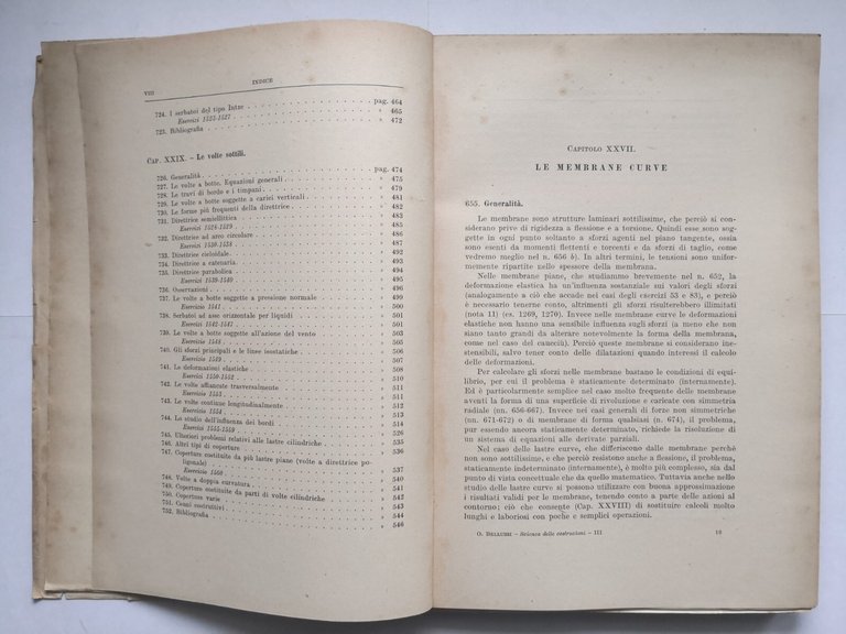 SCIENZA DELLE COSTRUZIONI volume 3 di Odone Belluzzi 1951 Zanichelli …
