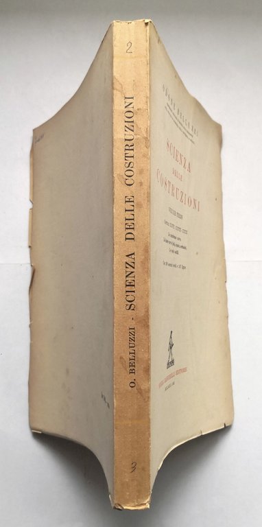 SCIENZA DELLE COSTRUZIONI volume 3 di Odone Belluzzi 1951 Zanichelli …