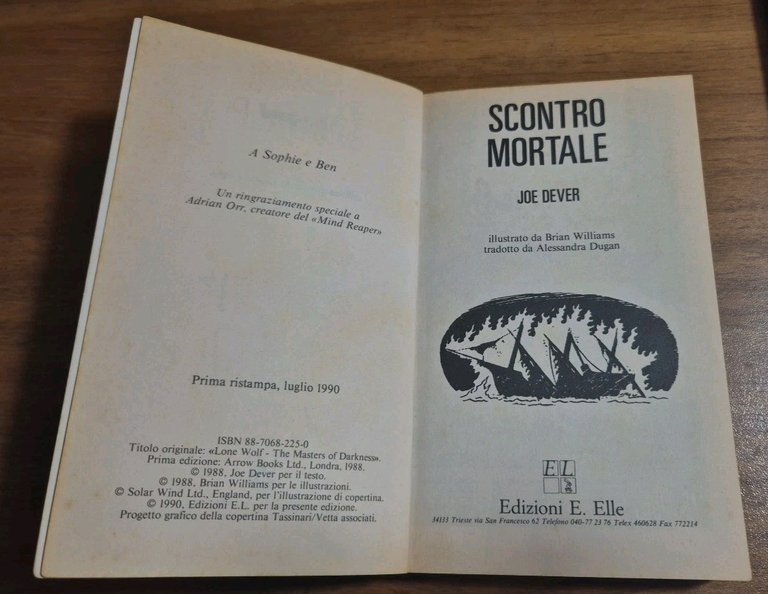 SCONTRO MORTALE di Joe Dever 1990 E Elle LIBROGAME lupo …