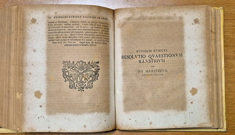 SCRIPTORUM DE IURE NAUTICO ET MARITIMO 1740 Stypmanni Kuricke Loccenius …