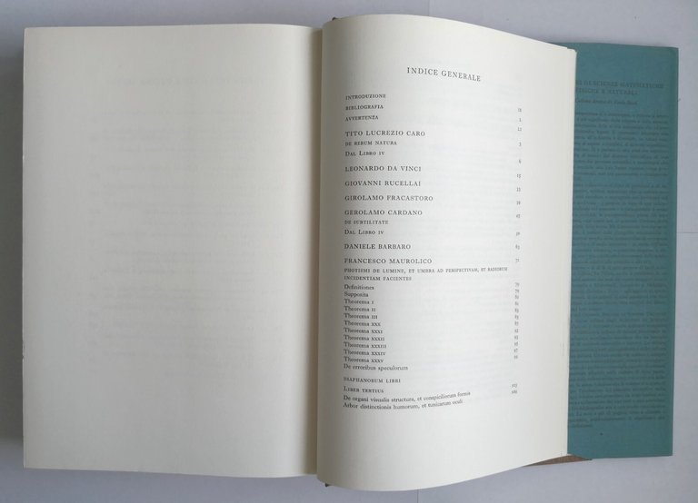 SCRITTI DI OTTICA a cura Vasco Ronchi 1968 Polifilo Libro …