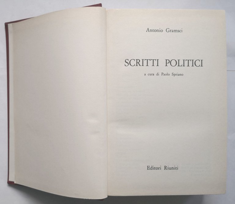 SCRITTI POLITICI di Antonio Gramsci cura Spriano 1979 Editori Riuniti …