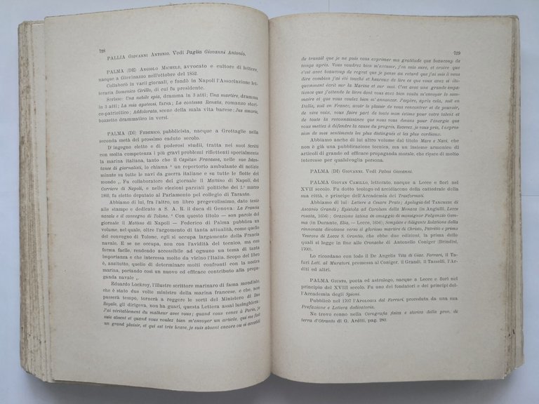 SCRITTORI ED ARTISTI PUGLIESI antichi moderni di Carlo Villani 1904 …