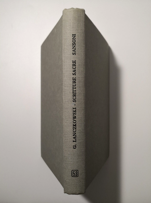 SCRITTURE SACRE di Gunter Lanczkowski 1960 Sansoni Libro storie illustrate