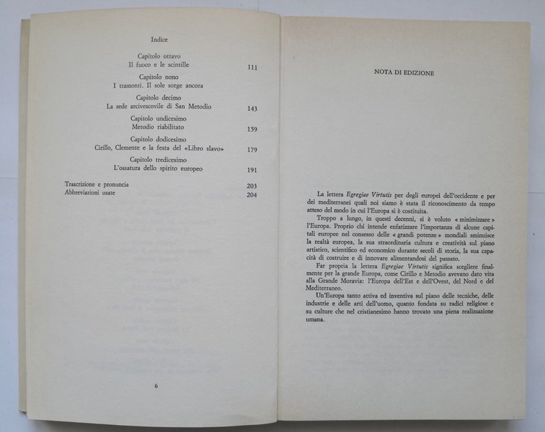 SCRIVERE SULL'ACQUA CIRILLO METODIO L'EUROPA di Jirí Maria Vesely 1982 …