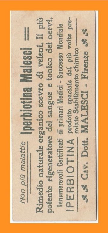 SEGNALIBRO IPERBIOTINA MALESCI serie Firenze numero 7 anni '30 originale …