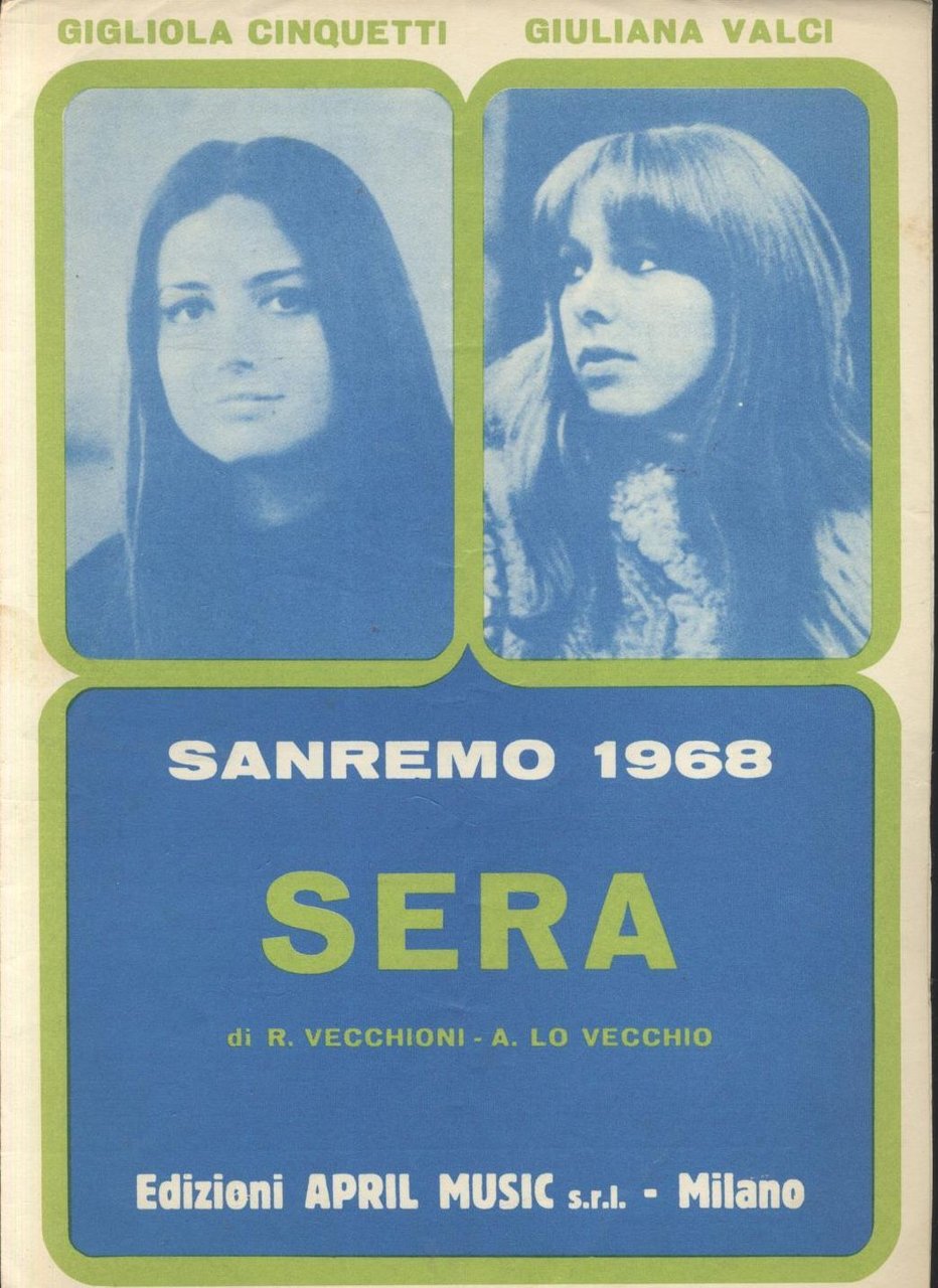 SERA di Gigliola Cinquetti spartito per canto mandolino e fisarmonica …