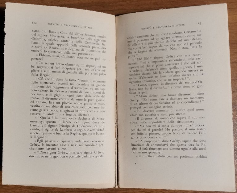 Servitù e Grandezza Militare di Alfred De Vigny 1944 Astrolabio …