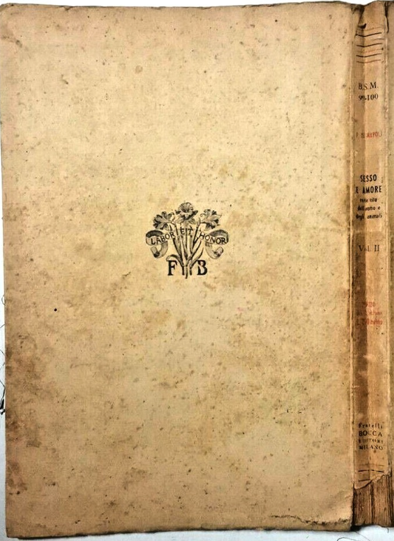 SESSO E AMORE nella vita dell’uomo animali di Ferdinando De …