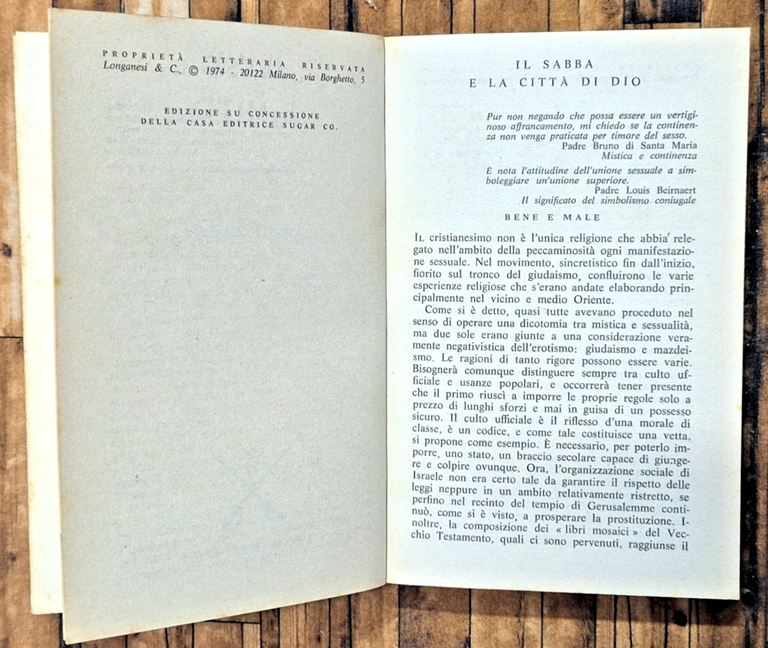 SESSO E MITO di Francesco Saba Sardi 2 volumi 1978 …