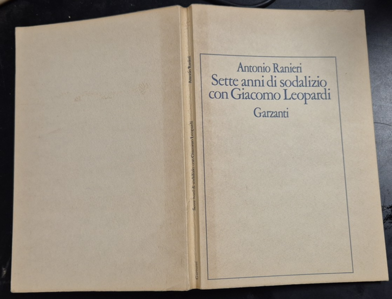 SETTE ANNI DI SODALIZIO CON GIACOMO LEOPARDI Antonio Ranieri 1979 …