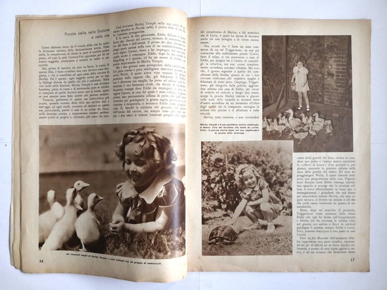 SHIRLEY TEMPLE 1936 Rizzoli storia dell'infanzia dei films cinema illustrazione