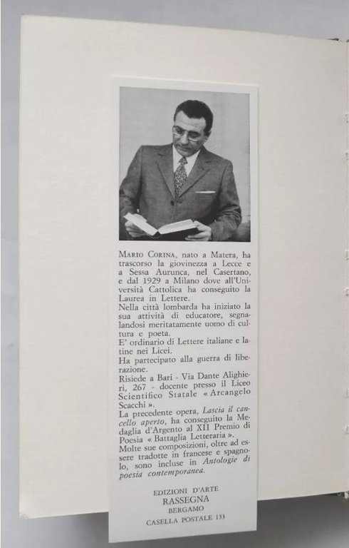 SIDEREA POESIS di Mario Corina 1972 Edizioni d'arte Libro tiratura …