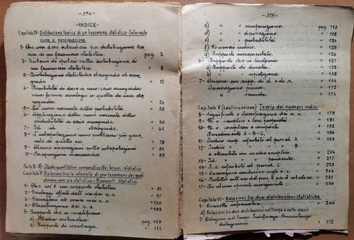 SINOSSI DI STATISTICA METODOLOGICA fascicolo 3 di Luigi Galvani 1945 …