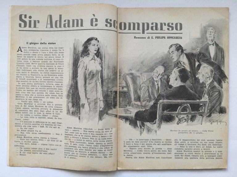 SIR ADAM È SCOMPARSO di Philips Oppenheim Il Romanzo per …