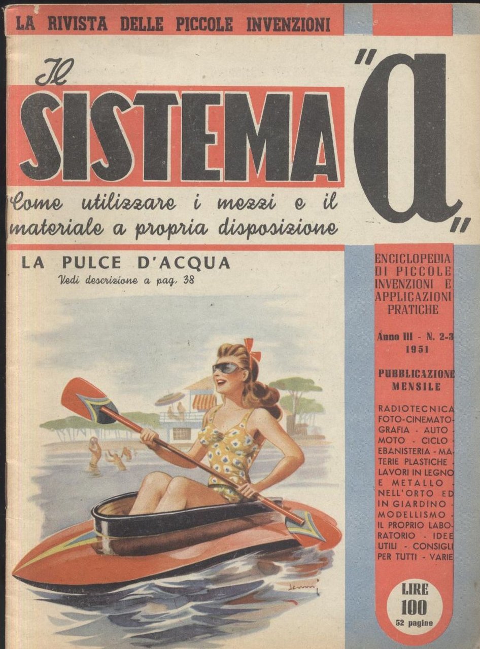 SISTEMA A 1951 anno III numeri 2 - 3 motorino …