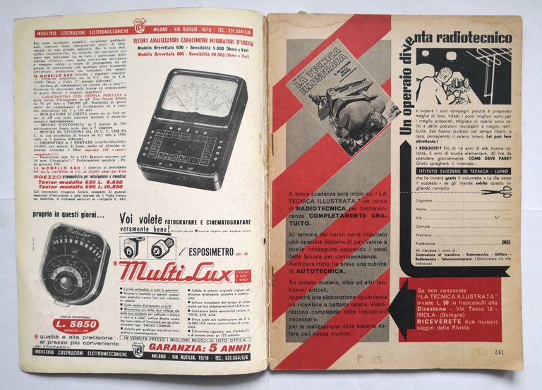 SISTEMA PRATICO aprile 1959 anno 7 rivista piani costruttivi portaerei …