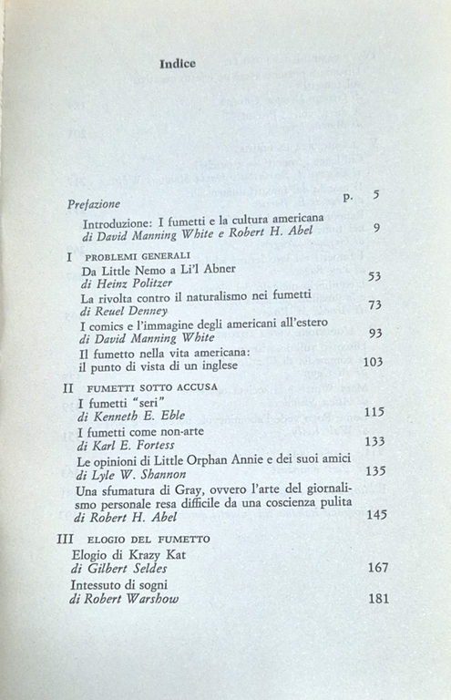 SOCIOLOGIA DEL FUMETTO AMERICANO di Manning White e Abel 1966 …