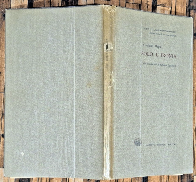 SOLO L'IRONIA di Giuliano Dego 1968 Marotta Libro autografato poeti … | Immagine Gallery 2