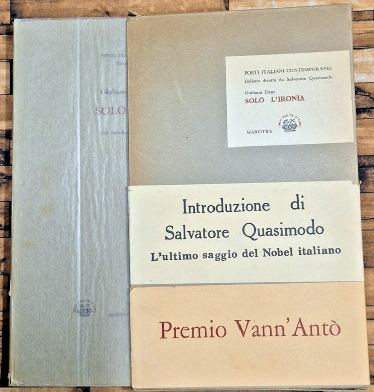SOLO L'IRONIA di Giuliano Dego 1968 Marotta Libro autografato poeti … | Immagine Gallery 8