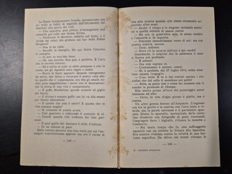SOLSTIZIO D'INVERNO di Mario Apollonio 1945 Garzanti Libro ROMANZO la …