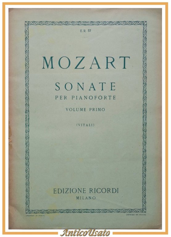 SONATE PER PIANOFORTE di Mozart 2 volumi ER 57 58 … | Immagine Gallery 1