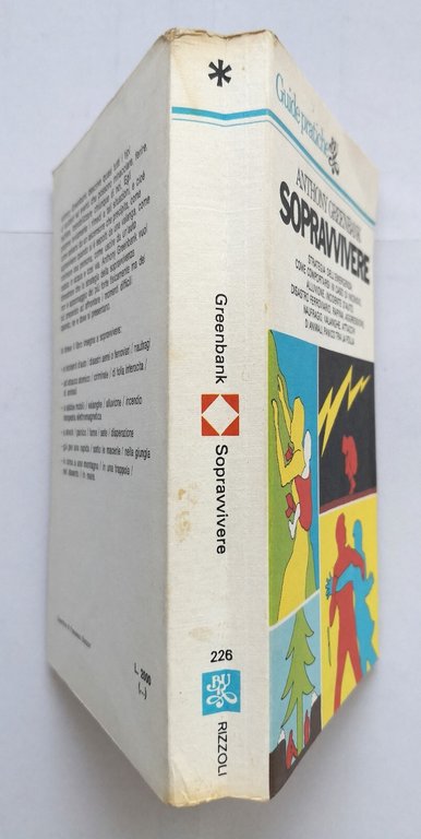 SOPRAVVIVERE di Anthony Greenbank 1978 Rizzoli libro strategia dell' emergenza