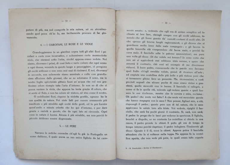 SORRISO DI GIOVINEZZA Michele Brandonisio 1933 libro aneddoti cultura fascista