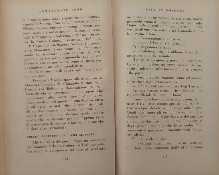 SPIA IN ORIENTE di Comandante Feng Amleto Vespa OET EDIZIONI …