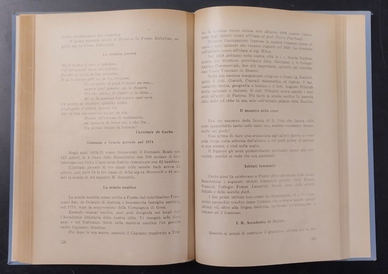 SPIGOLANDO NEL PASSATO DI FIUME Luigi Torcoletti 1951 Emiliani Libro