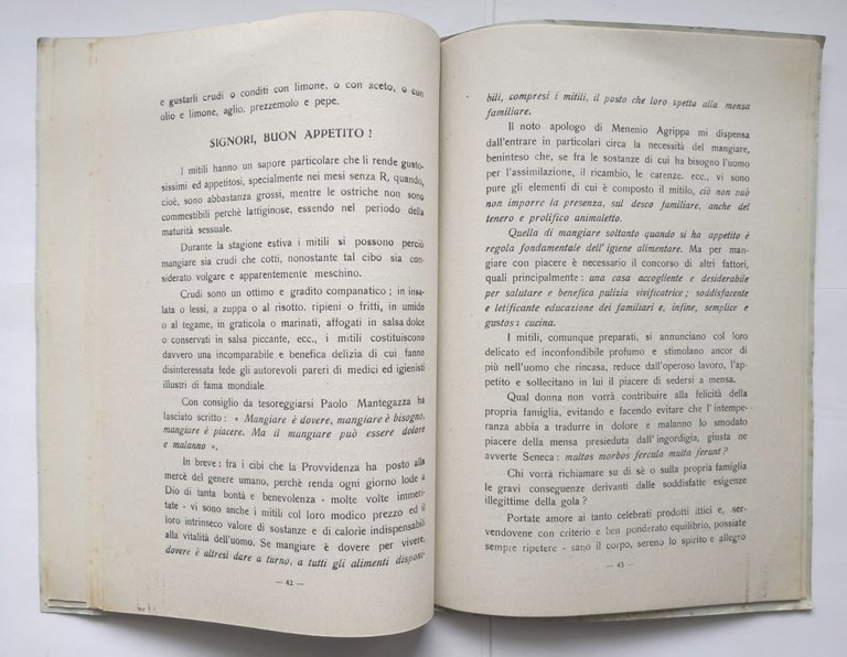 SPIGOLATURE SUI MITILI di Augusto Semeraro 1948 Cressati Taranto Libro …