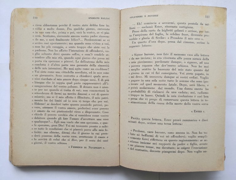 SPLENDORI E MISERIE DELLE CORTIGIANE di Onorato Balzac 1933 Elit …