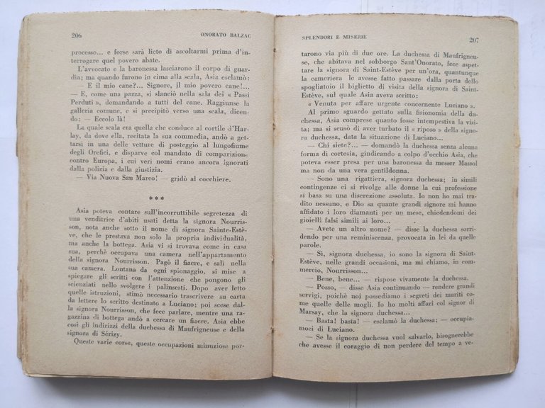 SPLENDORI E MISERIE DELLE CORTIGIANE di Onorato Balzac 1933 Elit …