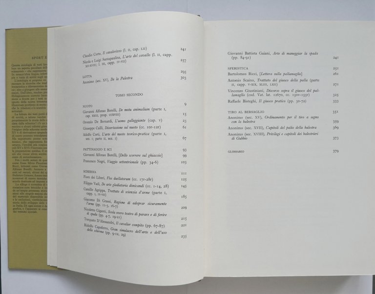 SPORT E GIUOCHI a cura di Carlo Bascetta 2 tomi …