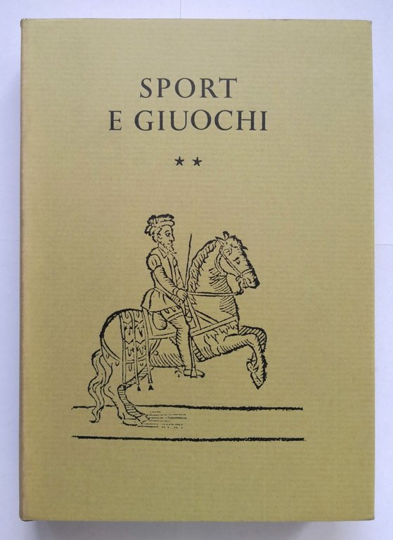 SPORT E GIUOCHI a cura di Carlo Bascetta 2 tomi …