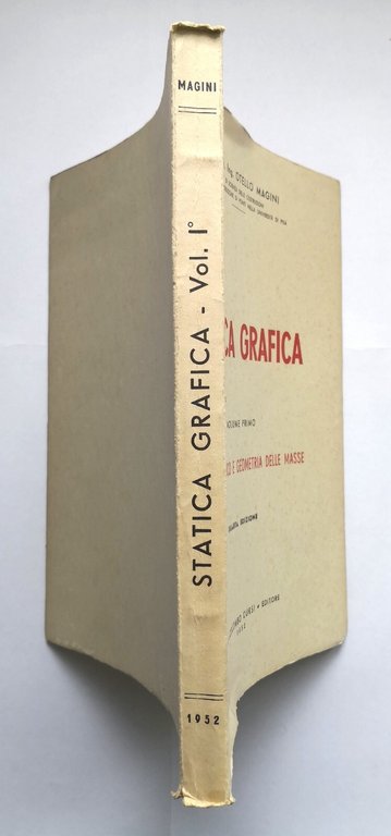 STATICA GRAFICA di Otello Magini 2 volumi 1952 Colombo Cursi …