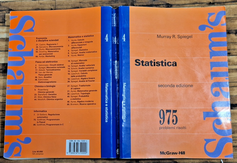 STATISTICA di Murray R Spiegel 1994 McGraw Hill Schaum's 975 … | Immagine Gallery 2