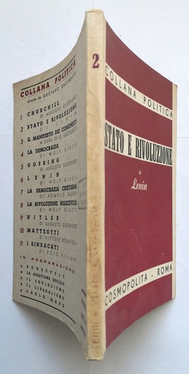 STATO E RIVOLUZIONE di Lenin 1943? Editore Cosmopolita collana politica …