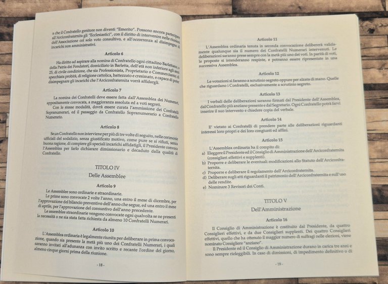 STATUTO E REGOLAMENTI Arciconfraternita Real Monte di Pietà Barletta 1993 … | Immagine Gallery 5