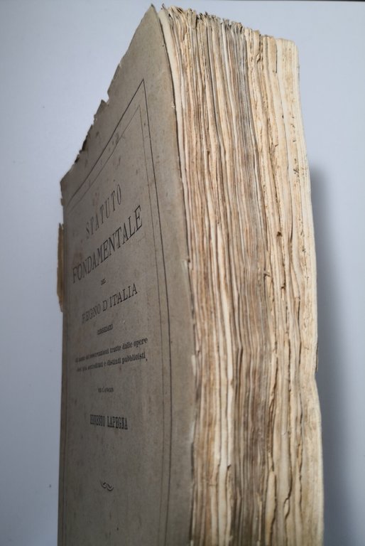 STATUTO FONDAMENTALE DEL REGNO D'ITALIA di Ernesto la Pegna 1871 …