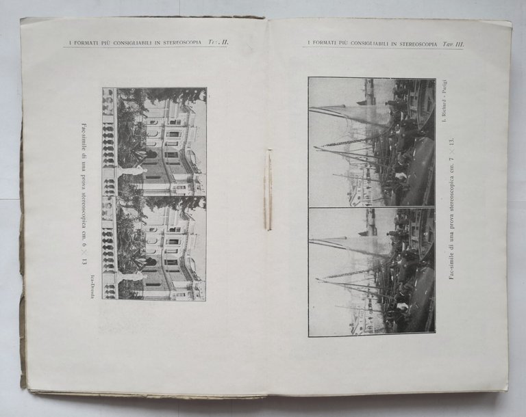 STEREOFOTOGRAFIA di Stanislavo Pecci 1920 libro Il Corriere Fotografico 3d